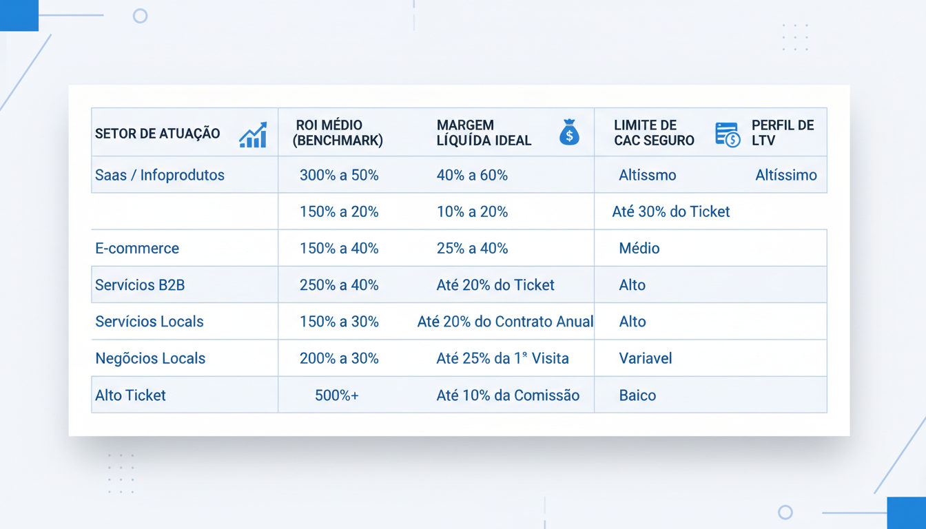 Relação corporativa entre ROI, CAC e LTV