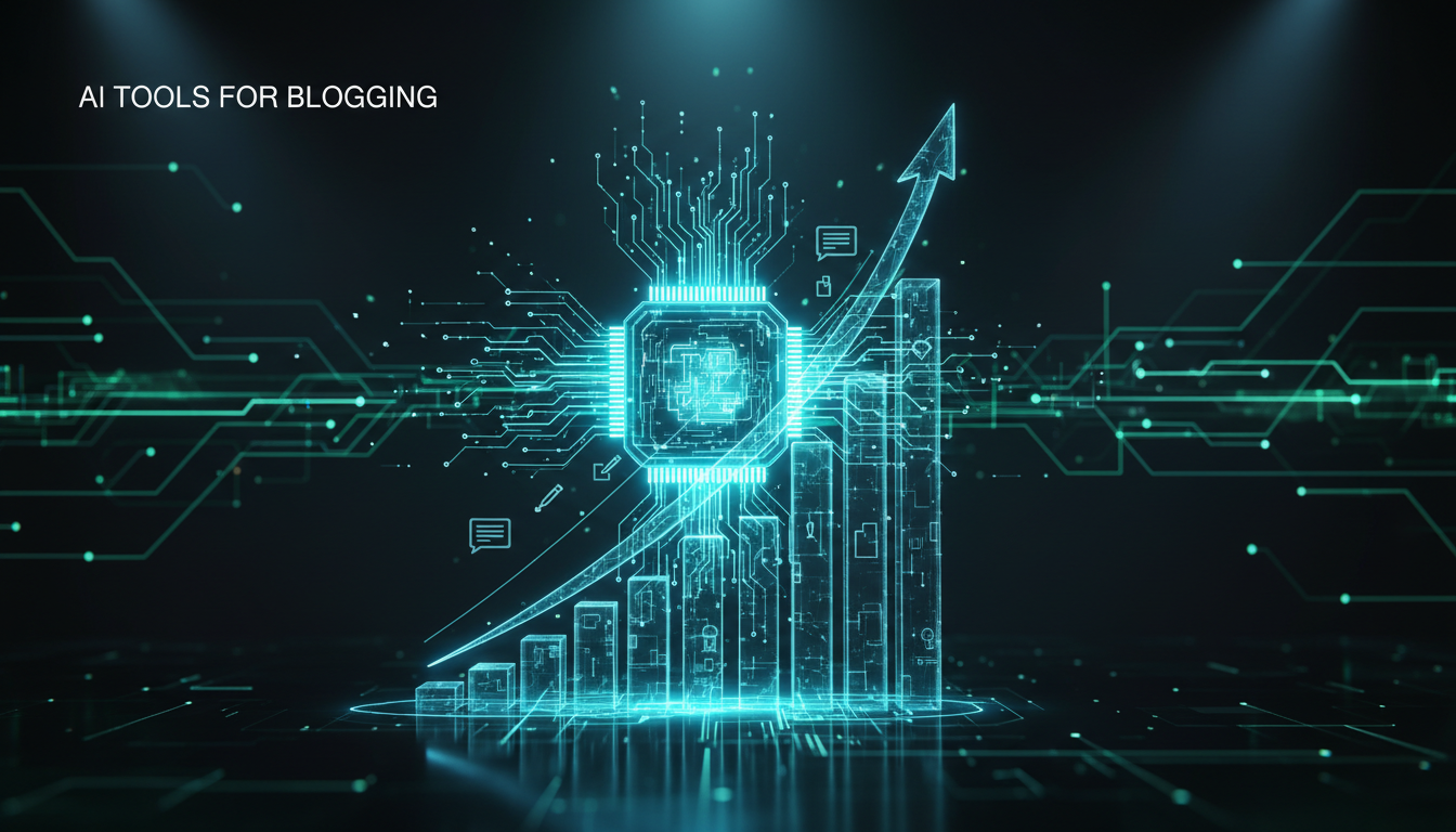Gráfico corporativo mostrando o aumento de tráfego orgânico após o uso de ferramentas de IA para blogs