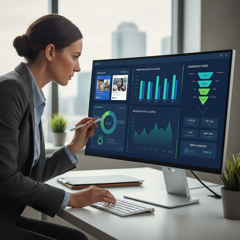 Pessoa segmentando anúncios em redes sociais para direcionar tráfego para blog