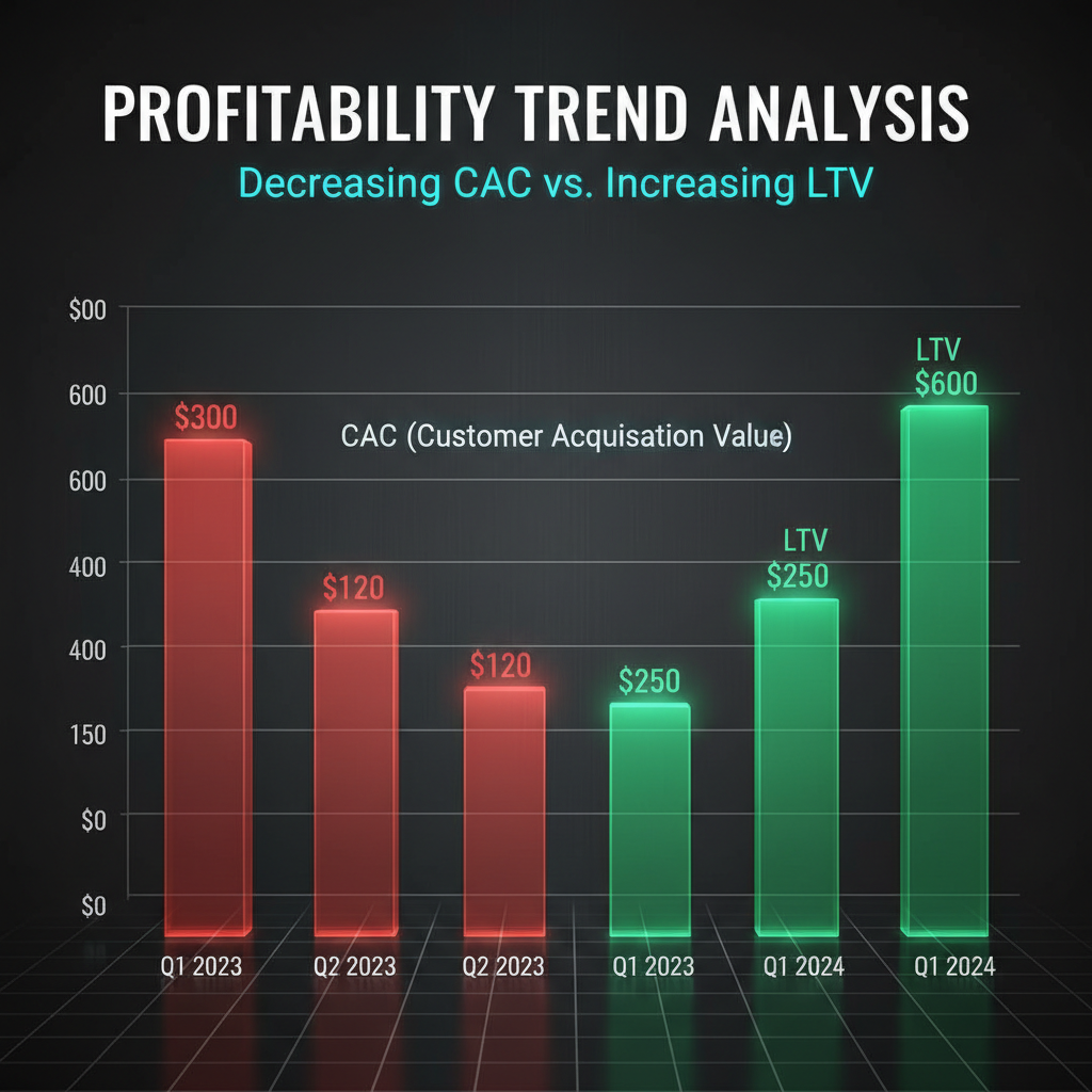 Comparativo de CAC e LTV usando copywriting com inteligência artificial