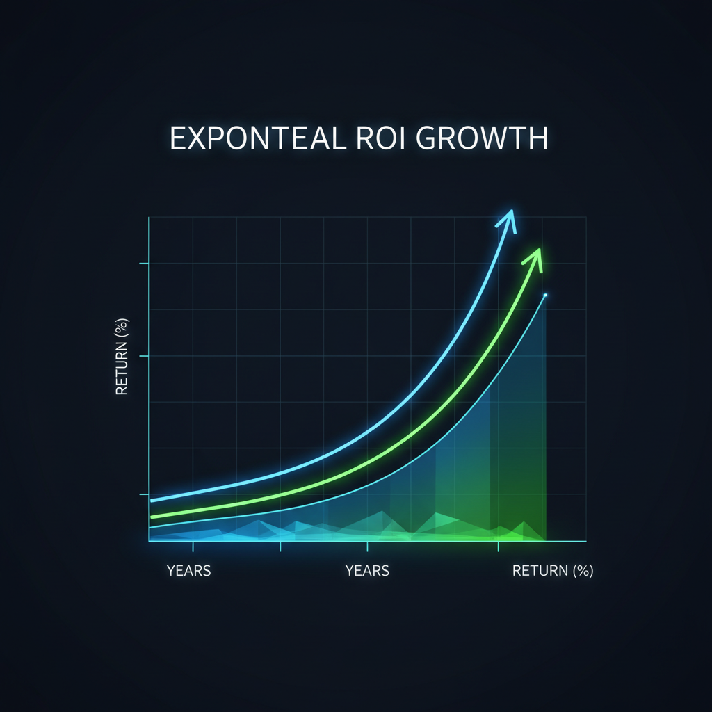 Gráfico mostrando o crescimento do ROI com IA no copywriting