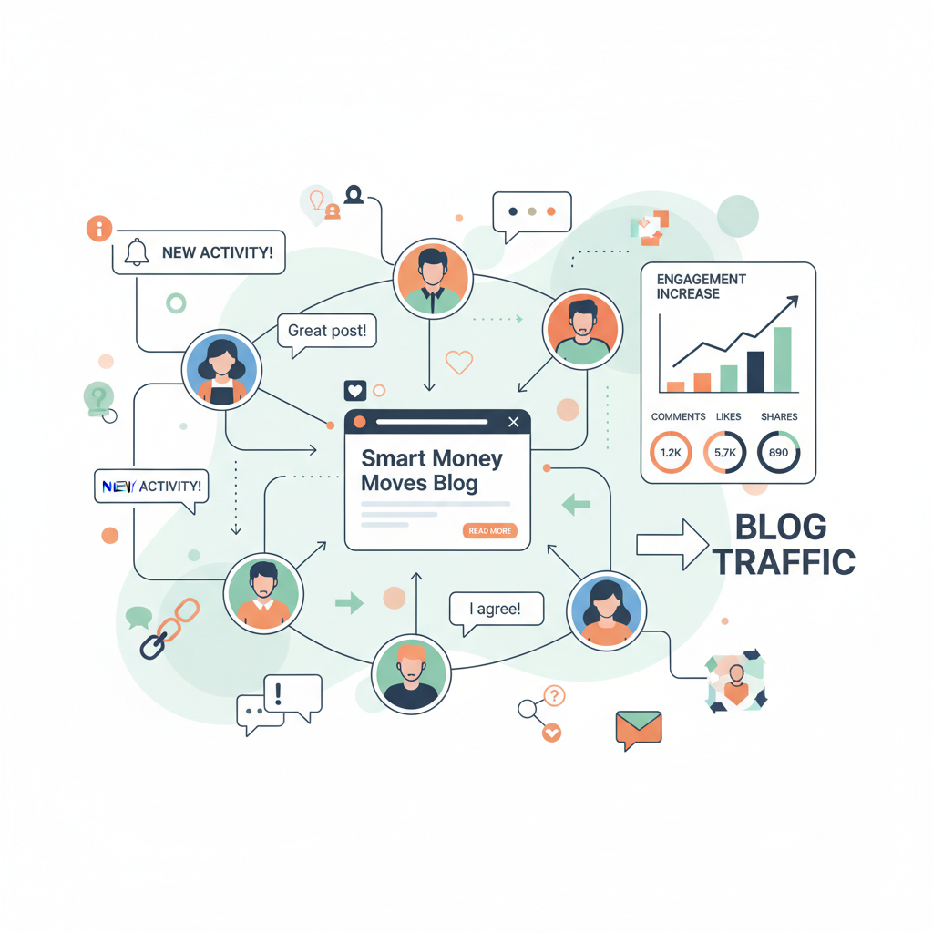 Comunidade online interagindo e gerando tráfego para blog